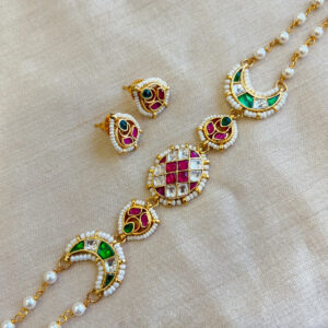 "Royal Splendor" – Multicolored Necklace Set by Gold n Fibre