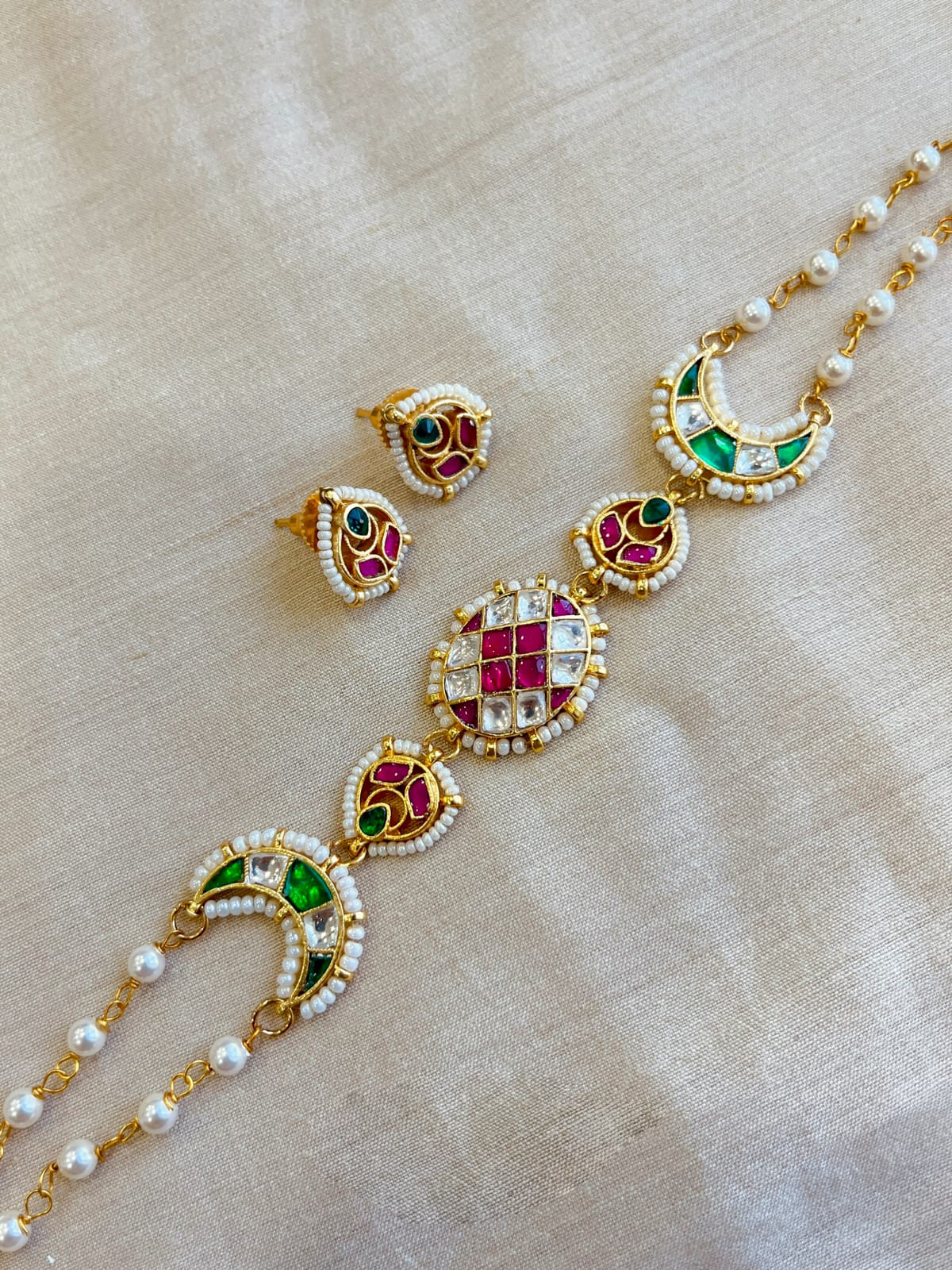 "Royal Splendor" – Multicolored Necklace Set by Gold n Fibre "Royal Splendor" – Multicolored Necklace Set by Gold n Fibre