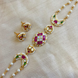 "Majestic Enigma" – Multicolored Necklace Set by Gold n Fibre